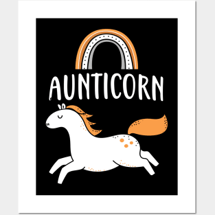 Aunticorn Aunt Cute Unicorn Family Women Posters and Art